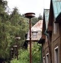 Former Accomodation Resort with Rusty Old Lamps